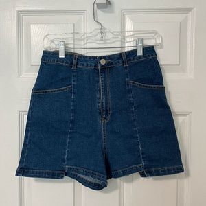High-Waisted Denim Shorts